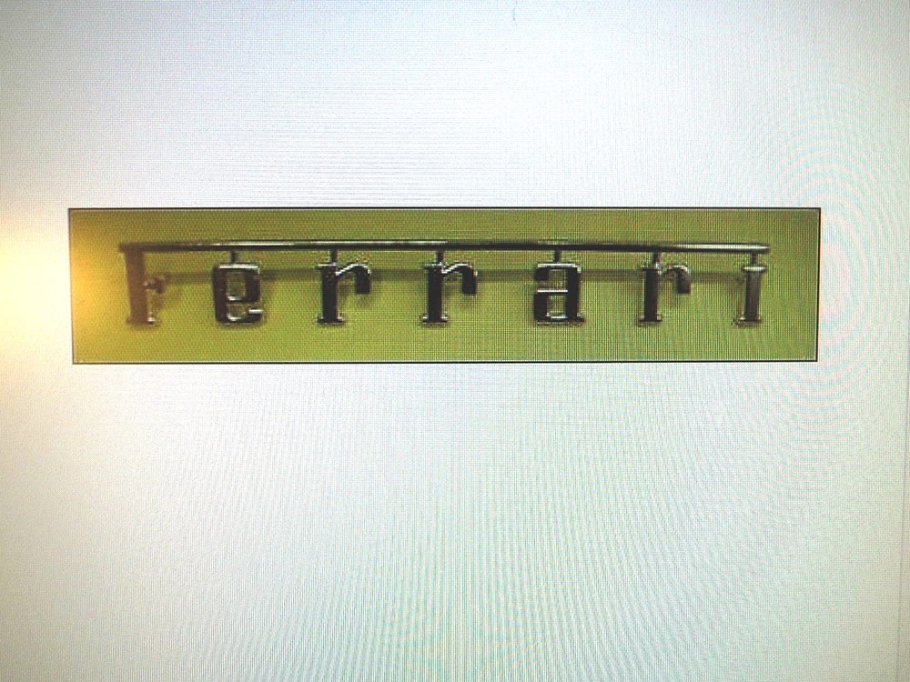 NEW Pocher 1/8 Ferrari "ferrari" Script Metal Emblem For Testarossa And F40 
