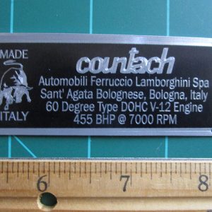 Lamborghini Countach Metal Display Plaque