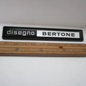 “OEM” Disegno Bertone Script Plastic Badge Emblem Ferrari GT4 Lamborghini
