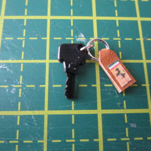 Pocher 1/8 Ferrari Testarossa Key With Leather Keyfob Upgrade