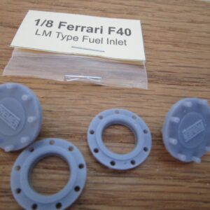Pocher 1/8 Ferrari F40 Correct LM Style Fuel Inlets Cap Upgrade Transkit OEM