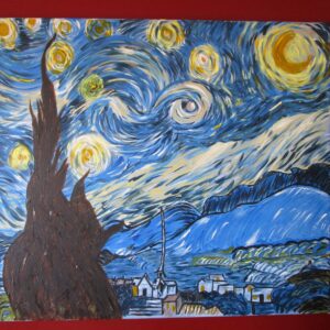 Tribute To Van Gogh “The Starry Night” Oil On Canvas Painting