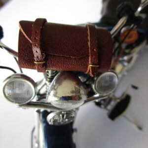 Franklin Mint 1/10 Harley Motorcycle Leather Handlebar Bag Pouch Tool Danbury