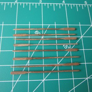 Set Of 8 Real Wood Life Boat Oars Heller 1/100 Soleil Royal / Victory Model Ship