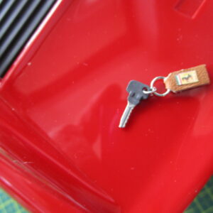 Barbie Ferrari Car 328 F355 Metal Key W/ Leather Keyfob MATTEL Accessory Parts