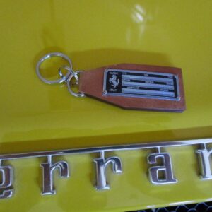 Ferrari Data Plate Leather Keychain 348 355 360 308 328 430 Testarossa Mondial