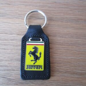 Ferrari OEM Badge Leather Keychain 348 355 360 308 328 430 Testarossa Mondial