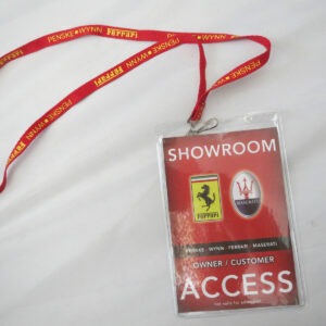 Ferrari Maserati Las Vegas Hotel Showroom Owner Pass Lanyard 360 430 308 328 355
