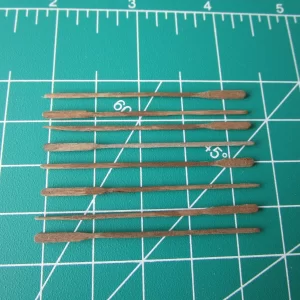 Set Of 8 Real Wood Life Boat Oars Heller 1/100 Soleil Royal / Victory Model Ship